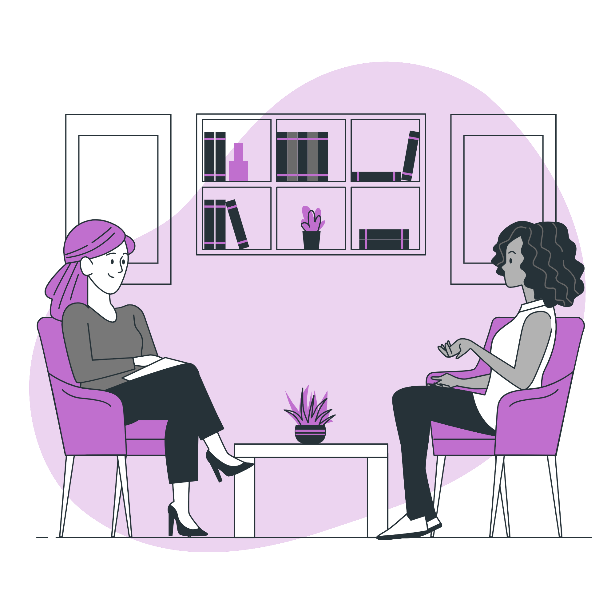 Psychotherapy session illustration